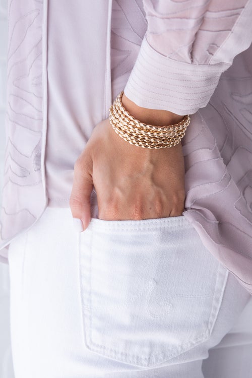 harmony small gold bead bracelet by enewton