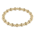 dignity grateful pattern 6mm bead bracelet - gold by enewton