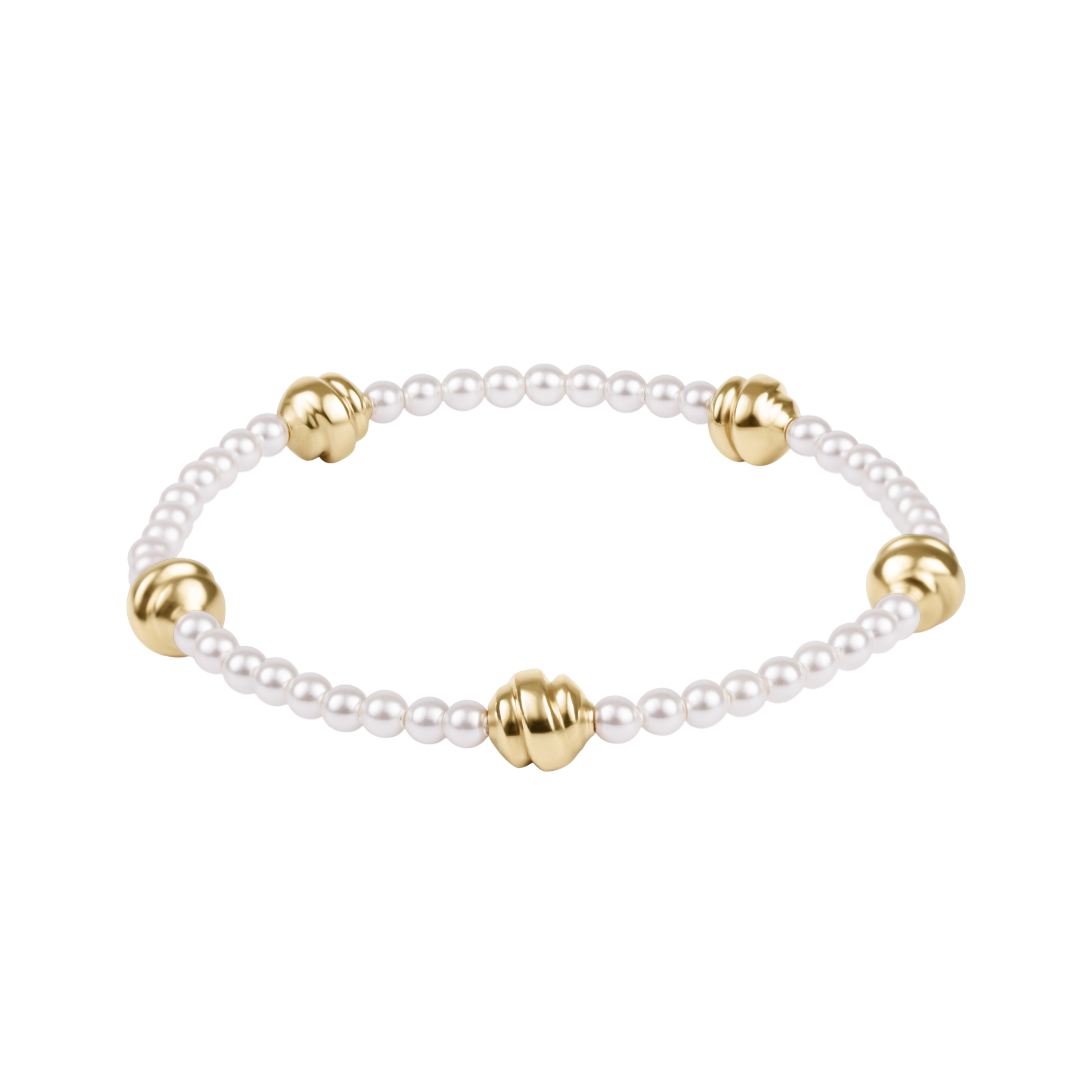 Admire Small Gold 3mm Pearl Bracelet by enewton