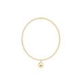 Classic Gold 2mm Bracelet - Classic Gold 8mm Charm