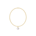 Classic Gold 2mm Bracelet - Classic Pearl 8mm Charm