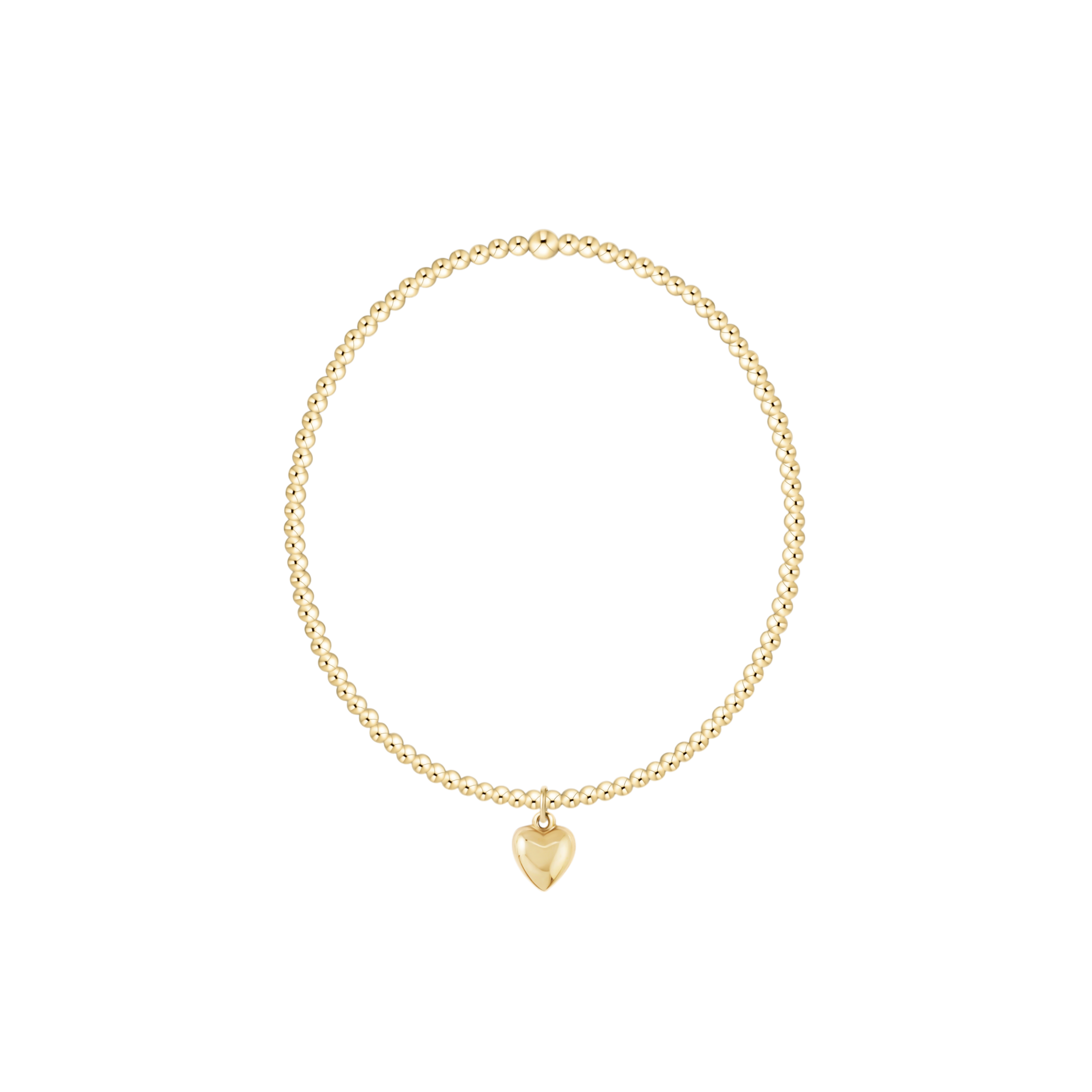 Classic Gold 2mm Bracelet - Love Plush Small Gold Charm