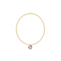 Classic Gold 2mm Bracelet - Reflection Small Charm - 02