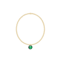 Classic Gold 2mm Bracelet - Reflection Small Charm - 05