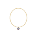 Classic Gold 2mm Bracelet - Reflection Small Charm - 06