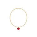 Classic Gold 2mm Bracelet - Reflection Small Charm - 07