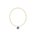 Classic Gold 2mm Bracelet - Reflection Small Charm - 09