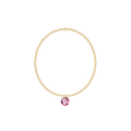 Classic Gold 2mm Bracelet - Reflection Small Charm - 10