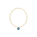 Classic Gold 2mm Bracelet - Reflection Small Charm - 12