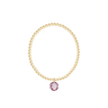 Classic Gold 3mm Bracelet - Reflection Charm - 02