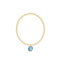 Classic Gold 3mm Bracelet - Reflection Charm - 03