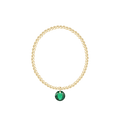Classic Gold 3mm Bracelet - Reflection Charm - 05