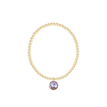 Classic Gold 3mm Bracelet - Reflection Charm - 06