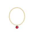 Classic Gold 3mm Bracelet - Reflection Charm - 07