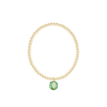 Classic Gold 3mm Bracelet - Reflection Charm - 08