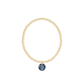 Classic Gold 3mm Bracelet - Reflection Charm - 09