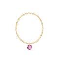 Classic Gold 3mm Bracelet - Reflection Charm - 10