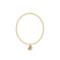 Classic Gold 3mm Bracelet - Reflection Charm - 11