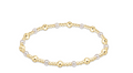 Classic Gold Sincerity Pattern 4mm Pearl Bead Bracelet - by enewton
