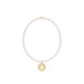 Classic Pearl 3mm Bracelet - Blessed Gold Disc