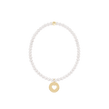 Classic Pearl 3mm Bracelet - Love Gold Disc