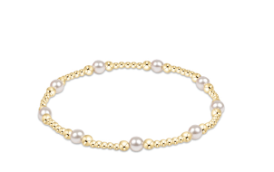 Purpose Pearl 4mm Gold Bracelet- Pearl - by enewton