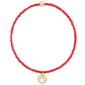 hope classic bracelet 6.25" - red small star disc by enewton