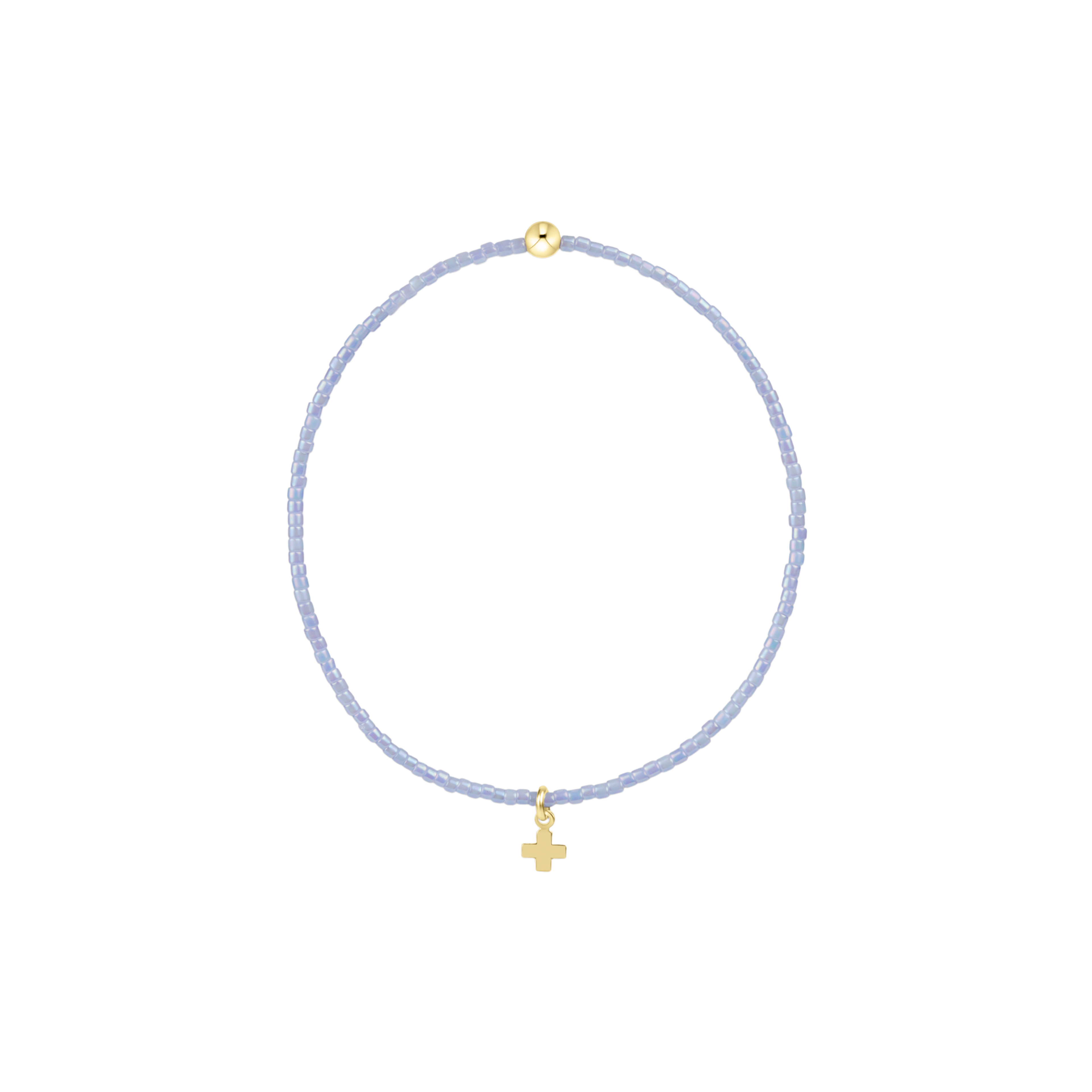 Hope Classic Ocean Mist Bracelet - Signature Cross Small Gold Charm