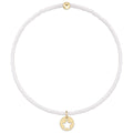 hope classic bracelet 6.25" - white small star disc by enewton