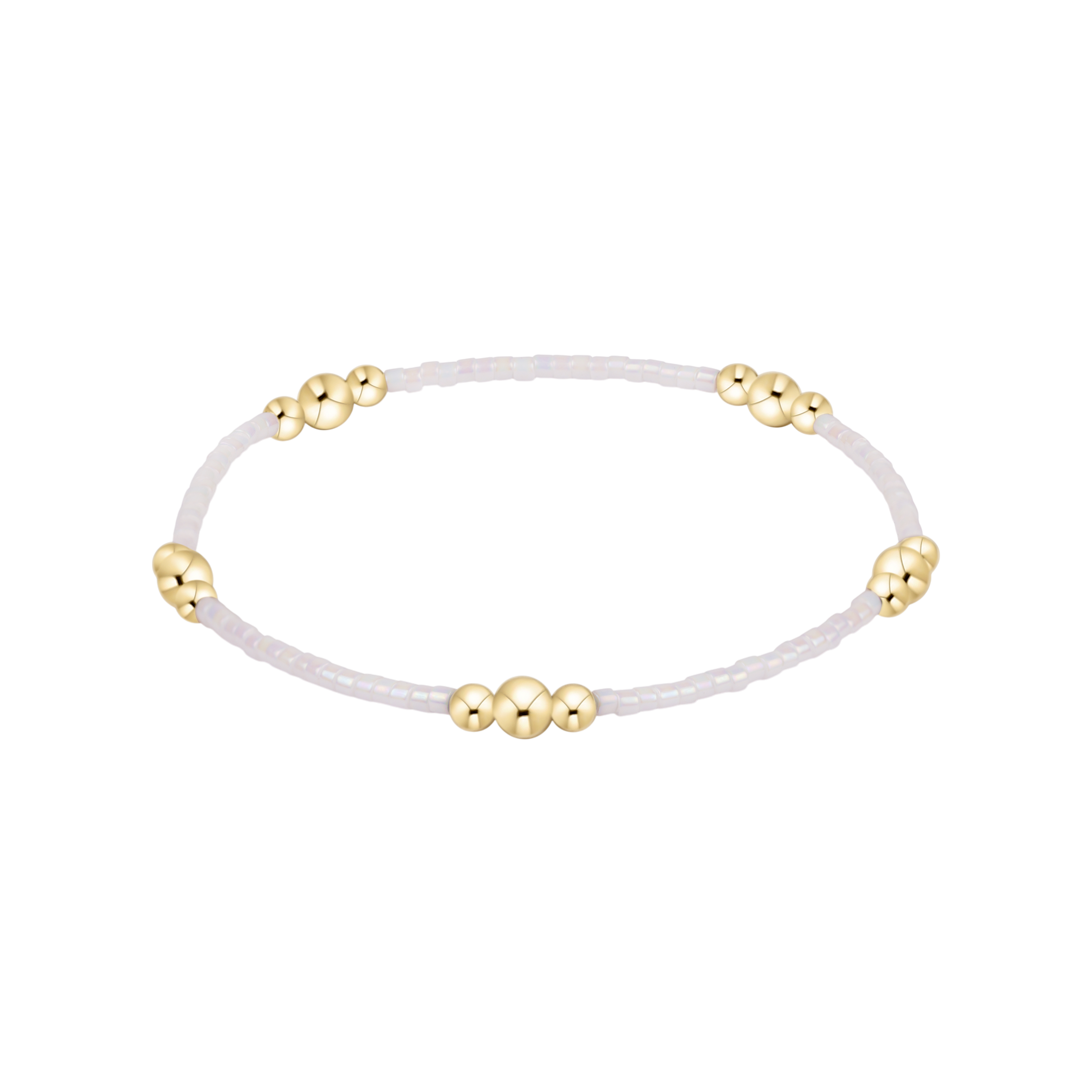 Hope Purpose Gold Bracelet - Silky White