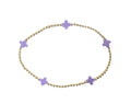 egirl Signature Cross Small 2mm Gold Bracelet - Purple by enewton