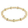 dignity sincerity pattern 6mm bead bracelet - gold by enewton