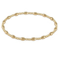 harmony sincerity pattern 2mm bead bracelet - gold by enewton