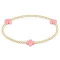 Signature Cross 2mm Gold Bracelet - Pink by enewton