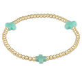 Signature Cross 3mm Gold Bracelet - Mint by enewton