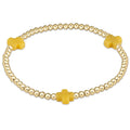 Signature Cross 3mm Gold Bracelet - Canary by enewton