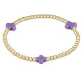 Signature Cross 3mm Gold Bracelet - Purple by enewton