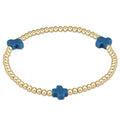Signature Cross 3mm Gold Bracelet - Cobalt by enewton