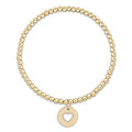 Classic Gold 3mm Bracelet - Love Gold Disc by enewton