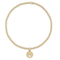 Classic Gold 2mm Bracelet - Paw Print Small Gold Disc by enewton