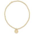 Classic Gold 2mm Bracelet - Blessed Small Gold Disc by enewton
