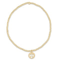 egirl Classic Gold 2mm Bracelet - Guardian Angel Small Gold Disc by enewton