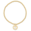 Classic Gold 3mm Bracelet - Guardian Angel Gold Disc by enewton