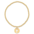 Classic Gold 3mm Bracelet - Blessed Gold Disc by enewton