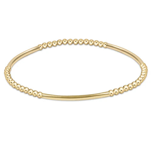 Bliss Bar Pattern Gold 2.5mm Bracelet gold by enewton