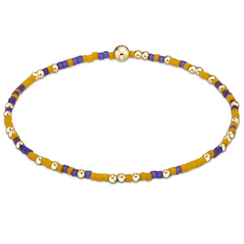 gameday hope unwritten bracelet - deep purple/golden yellow by enewton