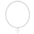 classic sterling 2mm bracelet - blessed crystal charm by enewton