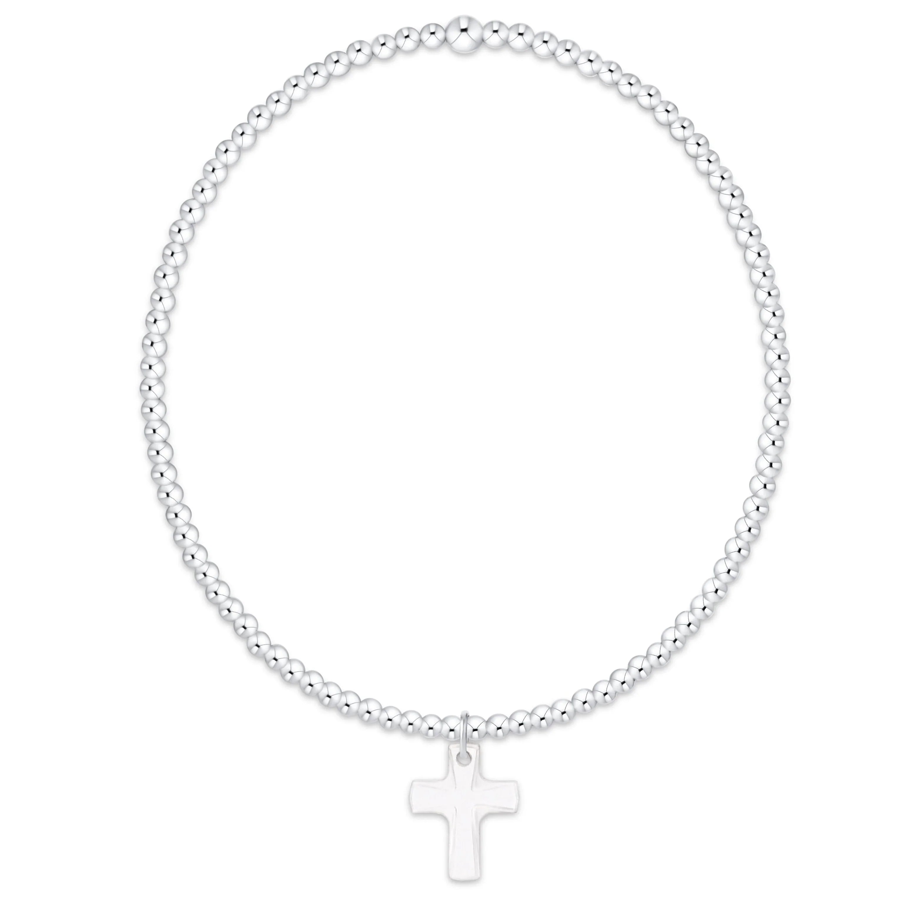 classic sterling 2mm bracelet - blessed crystal charm by enewton