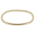 classic gold 3mm bead bracelet - bliss bar smooth gold by enewton