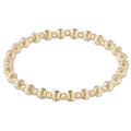 dignity grateful pattern 5mm bead bracelet - gold by enewton